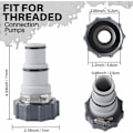 Miniatyrbillede 2 af 5: Poolslangeadapter A, Svømmebassin slangeadapter, 38mm og 32mm diameter, Pool A Adapter, Slangeadapter til Pumps Hose Con