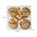 Miniatyrbild 2 av 5: 4st julboll Transparent julgransprydnader gold