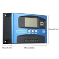 Miniatyrbilde 4 av 5: 12V/24V Smart Battery MPPT Solar Panel Regulator Controller med 5 USB-porter LCD-skjerm, maks ladestrøm 30A