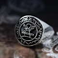 Miniatyrbillede 3 af 5: Secret Seal Of Solomon Ring King Solomons Seal Rustfrit Stål Ringe Magic Amulet smykker