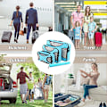 Miniatyrbild 5 av 5: Compression Packing Cubes Bag för resor Expanderbar packbox sky blue
