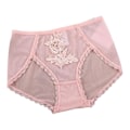 Miniatyrbillede 1 af 2: Kvinder Broderi Knickers Sexede trusser Gennemsigtigt undertøj Pink L