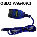 Pikkukuva 1 / 4: Auton diagnostiikkatyökalu, skanneri Audi A2 A3 A4 A6 A8 Q7 Tt S3 S2 80 409 100, Obd2 Vag409.1, USB -kaapeli 200