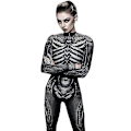 Miniatyrbild 3 av 5: Kvinnors halloween-dräkt med print Bodysuit L