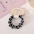 Miniatyrbillede 4 af 4: 3 stk Sort Hvidt Hårreb Farve Matchende Enkelhed Høj Elasticitet Armbånd Hestehaleholder Hår Figure 8 Black And White