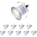Miniatyrbillede 1 af 5: 12V/IP67 vandtæt LED gulvlampe, forsænket gulvlampe, varm hvid, 3200K, 10 STK