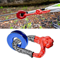 Miniatyrbillede 3 af 5: Winch Snatch Recovery Ring til Soft Shackle ATV Rcovery 41000 Lbs Blue ring red rope