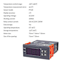 Miniatyrbild 4 av 4: Digital temperaturregulator -99~400 grader Pt100 M8 Sond Termoelement Sensor Inbyggd termostat 220v Värme Kylning Switch