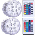 Pikkukuva 1 / 5: 24 näppäintä 2 valoa 2 RGB-kaukosäädin sukellusvalot uima-altaan valot vedenalaiset valot 24 näppäintä RGB-kaukosäädin