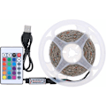 Miniatyrbild 3 av 5: DC5V RGB LED-remsa fjärrkontroll USB - power 4 ljuseffekter IP65 vattentät klass SMD3825, 13W 3 meter 180LEDs