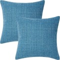 Miniatyrbillede 2 af 5: Amazon Brand - 2 stykker pudebetræk til soveværelset, pudebetræk til hjemmet sofa Pudebetræk 45x45 cm hvid ris