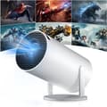 4K Mini Projector Smart Projector - for iOS & Android WiFi 6 & Bluetooth 5.4 – Home Theater – White