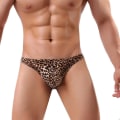 Miniatyrbillede 1 af 3: Mænd Sexet Undertøj Bomuld Thongs Trusser Underbukser Coffee M