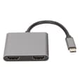 USB C till HDMI Hub 4K 60Hz Dubbel HDMI-adapter