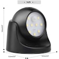 Miniatyrbillede 5 af 5: Bevægelsessensor udendørs væglampe 360 graders roterende kreativ hjemmesensorlampe sort enkeltpakke