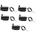 Miniatyrbillede 1 af 5: 5 stk mini vandpumpe, 3W 220V DC 3V-5V plastik dykpumpe til akvarium springvand