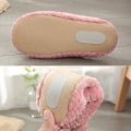 Miniatyrbilde 4 av 5: Dame Plysj sklisikre gulvtøfler Fluffy Flat Home Sko Pink 42-43