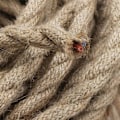 Pikkukuva 4 / 5: Retrokankainen sähkölanka, kierretty punottu hamppuköysikaapeli, 2 johtimista (2x0,75 mm²) ripustettaville lampputarvikkeille 10M