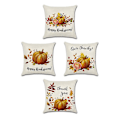 Miniatyrbild 2 av 5: Höstkuddfodral 45*45 cm för höstdekor Set med 4 Höstskördepumpa-tema Farmhouse Dekorativa kuddfodral för soffa Soffa Heminredning Pumpkin Theme