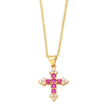 Pikkukuva 3 / 5: Kaulakoru Vintage Zircon Cross Muotikorut Ac10427 Blue