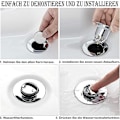 Miniatyrbild 3 av 5: Diskbänksplugg Pop-upuniversal Diskpropp Rostfritt stål Koppar Anti-blockerad Popup Avloppsfläns med avlopp Kök Badrumsavloppsplugg Fliter (34~40mm)