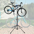 Miniatyrbillede 3 af 4: Cykelmonteringsstativ, Reparation Vedligeholdelse Værkstedsstativ Belastning 25 kg Justerbar Foldbar 108-190 cm - Sort