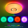Pikkukuva 4 / 5: LED-kattovalaisin Bluetooth kaiuttimella ja kaukosäätimellä 36W, himmennettävä, 2800-6500K, IP44 vedenpitävä (ilman sovelluksen jatkoa