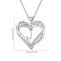 Pikkukuva 3 / 3: Naisten Double Heart Diamond kaulakoru 26 Englanti kirjaimia pari kaulakoru