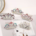 Miniatyrbilde 2 av 4: Barne Rhinestone Crown Hair Comb Babytilbehør Barnas Day Hodeplagg Style 11