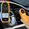 Miniatyrbillede 5 af 5: LCD Digital vindmåler Vindhastighedsmåler Luftstrømshastighedsmålingsindikator Termometer med baggrundsbelysning