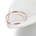 Miniatyrbillede 3 af 5: Kvinder mode glat tynd titan stål bånd finger ring bryllup smykker gave Rose Golden US5