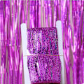 Miniatyrbillede 1 af 4: 2 Stk 1mx1m Laser Regngardin Fødselsdagsdekoration Bryllupsfest Baggrund Rose 1m*4m