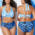 Miniatyrbild 4 av 4: kvinnor Halter Bikini Set Push Up BH Badkläder Vadderad baddräkt Baddräkt Strandkläder Plus Size XL