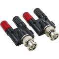 Miniatyrbillede 1 af 5: BNC hanstik til dobbelt 4 mm stikadapter Banana Jack lydstik lydstik 2 stk.，