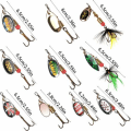 Miniatyrbillede 2 af 5: 10 stk. fiskelokker, fiskeskeer, kunstigt lokkemiddel, fiskelokkemiddelsæt, spinnerbait med opbevaringsboks, fiskegrej