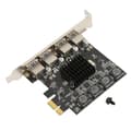 PCIE till USB-expansionskort 4 USB 3.0-portar 5 Gbps höghastighets självdriven USB3.0-hubbkontroller för Win för Linux
