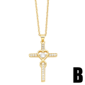 Pikkukuva 4 / 5: Kaulakoru Vintage Zircon Heart Stud muotikorut Ac8922 D