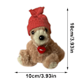 Miniatyrbilde 2 av 5: Tiny Handmade Teddy Bear - A Little Pocket Bear Klem red