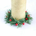 Miniatyrbillede 3 af 5: 8 stk 3,93 tommer julelysring, kunstige julebærlysringe, små kranse til søjleskabe bryllup