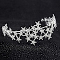 Miniatyrbild 3 av 4: Star Rhinestone hårbåge med halvcirkelformad design Justerbar Elegant Lättvikt Långvarig för Silver
