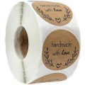 Miniatyrbillede 1 af 5: 500 ark kraftpapir hjerte klistermærker etiket papir gave bage