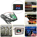 Miniatyrbild 3 av 5: Dc4-28v Högprecision LED-temperaturmätaredetektorsensor Dubbelskärm Digital biltermometer Ntc metall vattentät sond