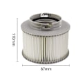 Miniatyrbillede 2 af 5: 2 stk Swimming Pool HEPA Filter Mesh dele Oppustelige erstatningsfilter Swimming Pool Værktøj Universal Rund