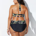 Miniatyrbillede 2 af 3: Kvinder Bikini Sæt Polstret BH Push Up Badedragt Plus Size Black XL