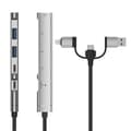 Miniatyrbilde 2 av 4: USB / Type-C / 8-pin til PD, 2 x USB, 2 x Type-C HUB-adapter 5-i-1 dokkingstasjon Silver