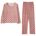 Miniatyrbillede 1 af 3: Tynd polkaprikket pyjamas med lange ærmer 2XL