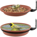 Miniatyrbillede 1 af 5: Fuglefoder, udendørs fritstående fuglefoderbade til vilde bade Hængende badekar med foder, havedekorationssæt til at tiltrække vilde fugle (2 fuglebade)