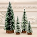 Miniatyrbillede 2 af 5: Juletræ, Minijuletræ og 1 Meter Varm Gul Stemningslys 20cm LYCXAMES
