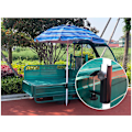 Miniatyrbillede 3 af 5: Universal Have Paraply Fast Klemme Stand Balkon Paraply Stand Udendørs Bord Fast Paraply Holder