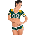 Pikkukuva 4 / 5: Naisten seksikäs cheerleader-asu, aikuisten fantasiaroolipeli Jalkapallo Jersey -asu Eroottinen alusvaatteet Jalkapallotytön Cosplay-puku Red